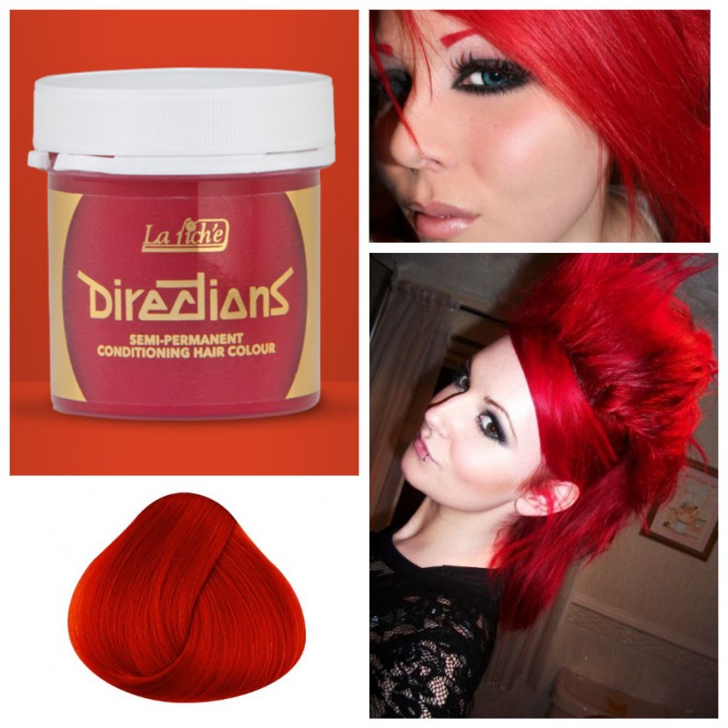 Огненная-красная краска для волос Fire - Directions