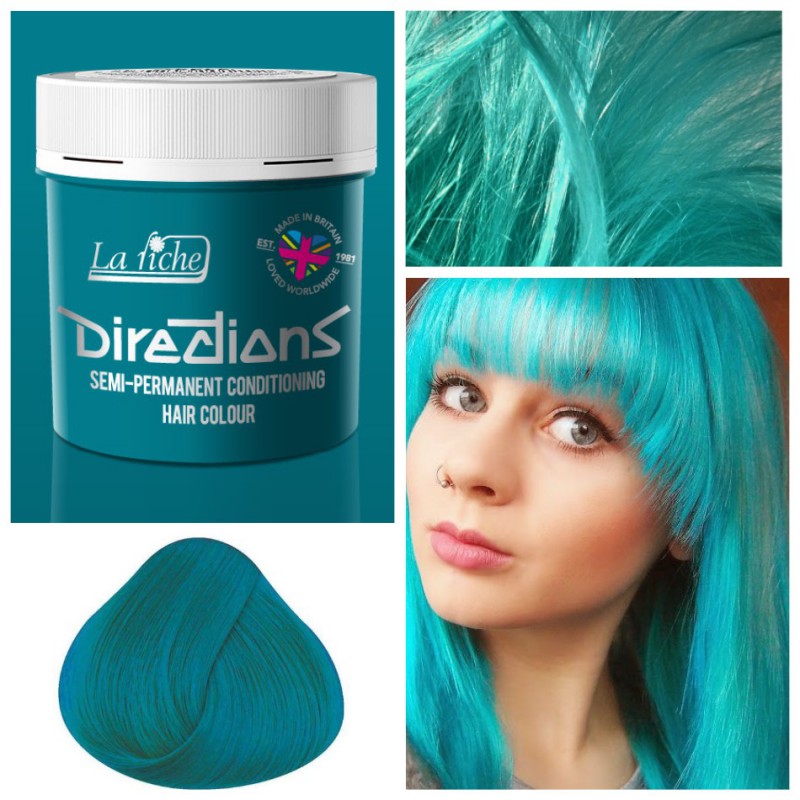 Бирюзовая краска для волос Turquoise - Directions
