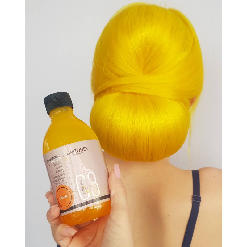 Желтая краска для волос Unitones 280ml - Mango - Большая туба